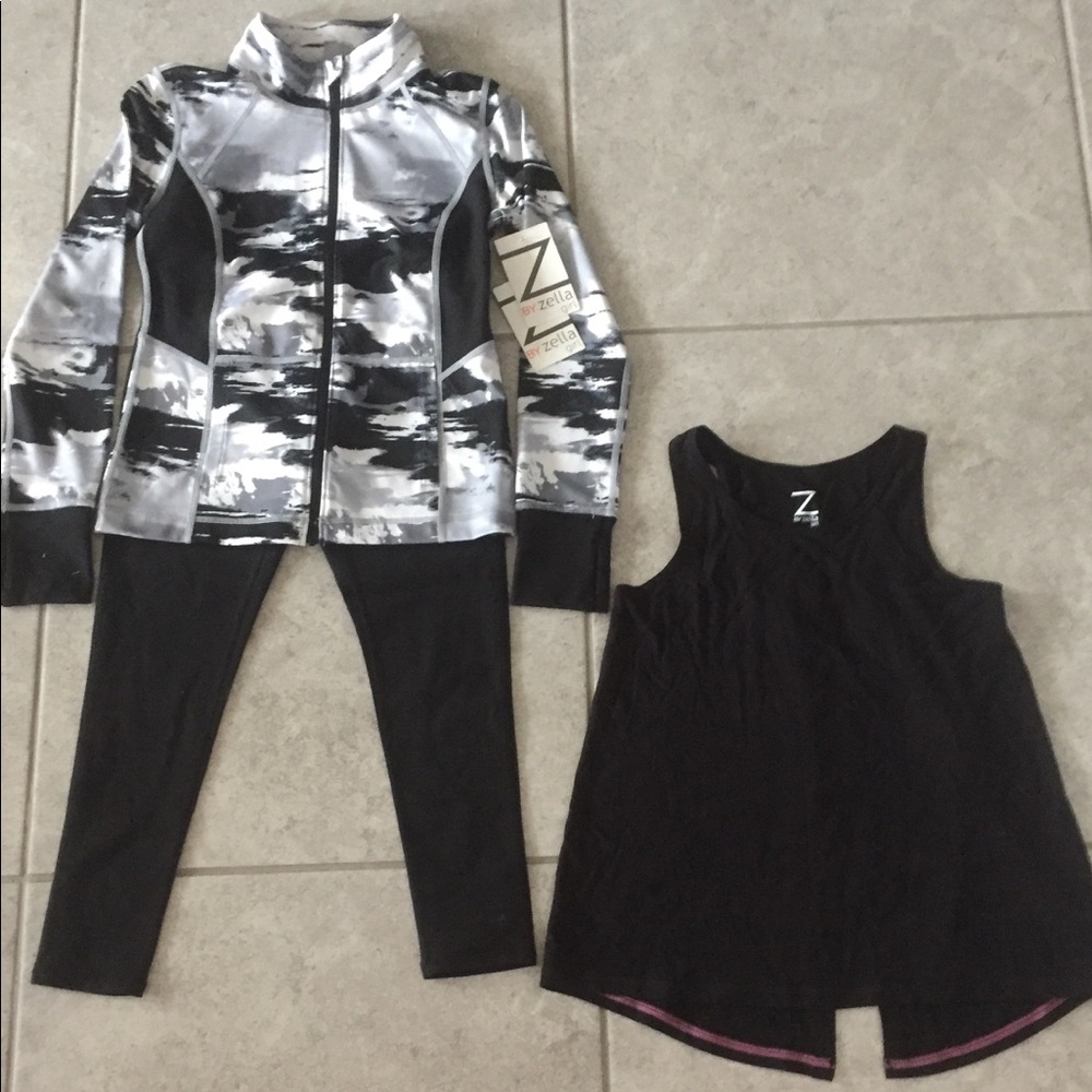 NWT Zella Girls - Pants & Top XS 5/6 Jacket Sm 7/8